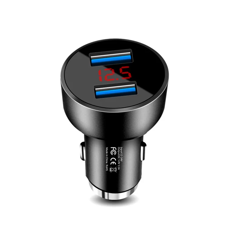 Автомобильное зарядное устройство с двойным USB 3 1 А диагностический/вольтметр