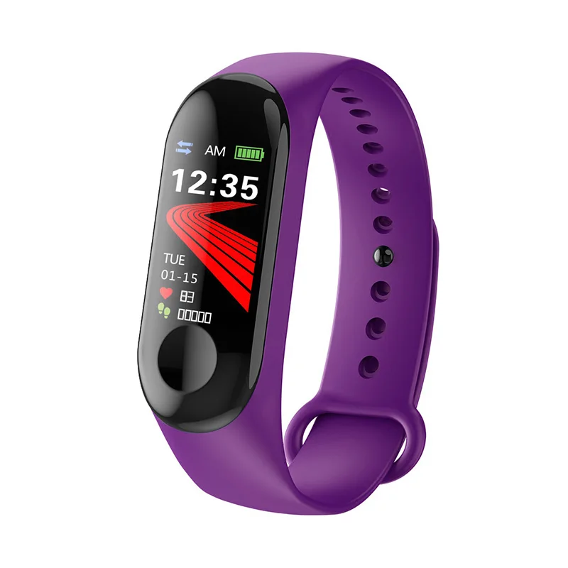 

Smart wristband touch control sports watch health monitoring information push pedometer heart rate monitoring clock photography