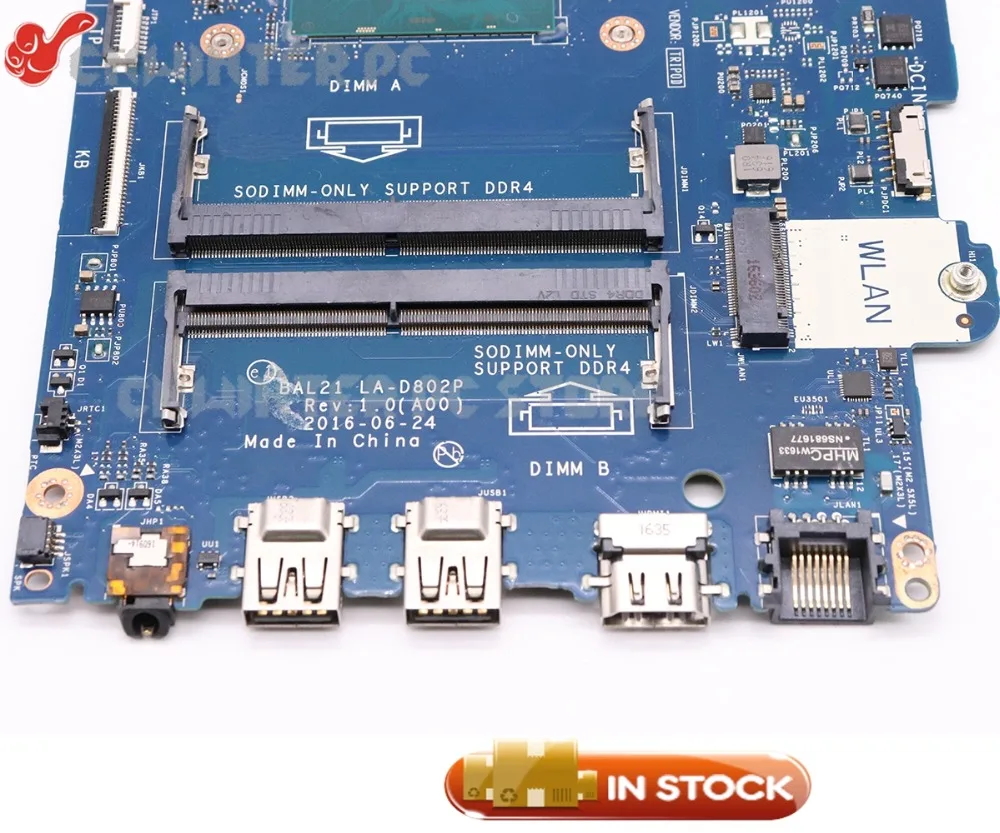 NOKOTION материнская плата для ноутбука Dell Inspiron 15 5567 I3-7100U процессор DDR4 BAL21 LA-D802P основная плата