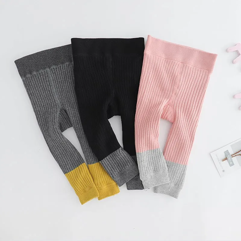 

2018 Autumn winter New Fashion Toddler kids Baby warm Pants Elastic Knit Cotton Baby boy Leggings for Girls 0-4 Years