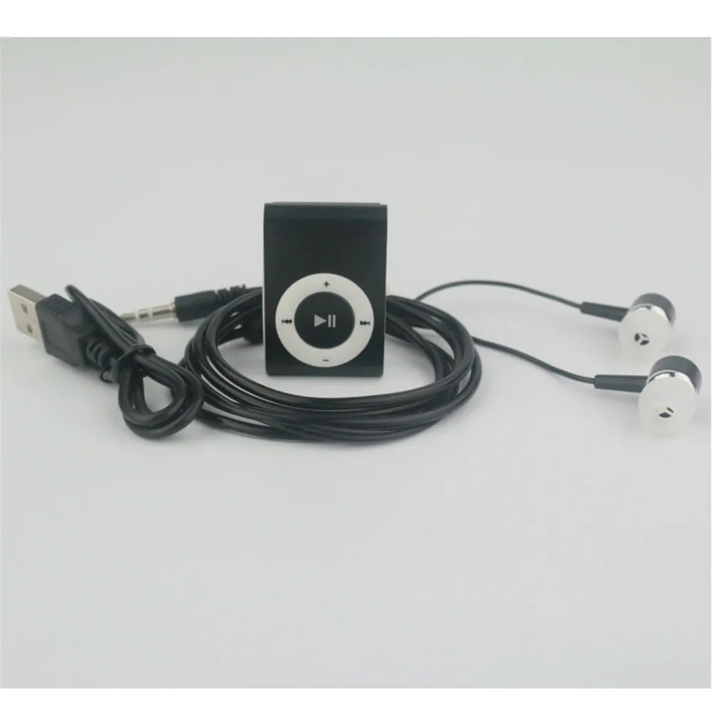 A BLACK HAMNOL мини mp3-плеер MP3 клип Поддержка Micro SD карты MP3+ стерео наушники гарнитура+ usb зарядный кабель горячая распродажа - Цвет: A BLACK