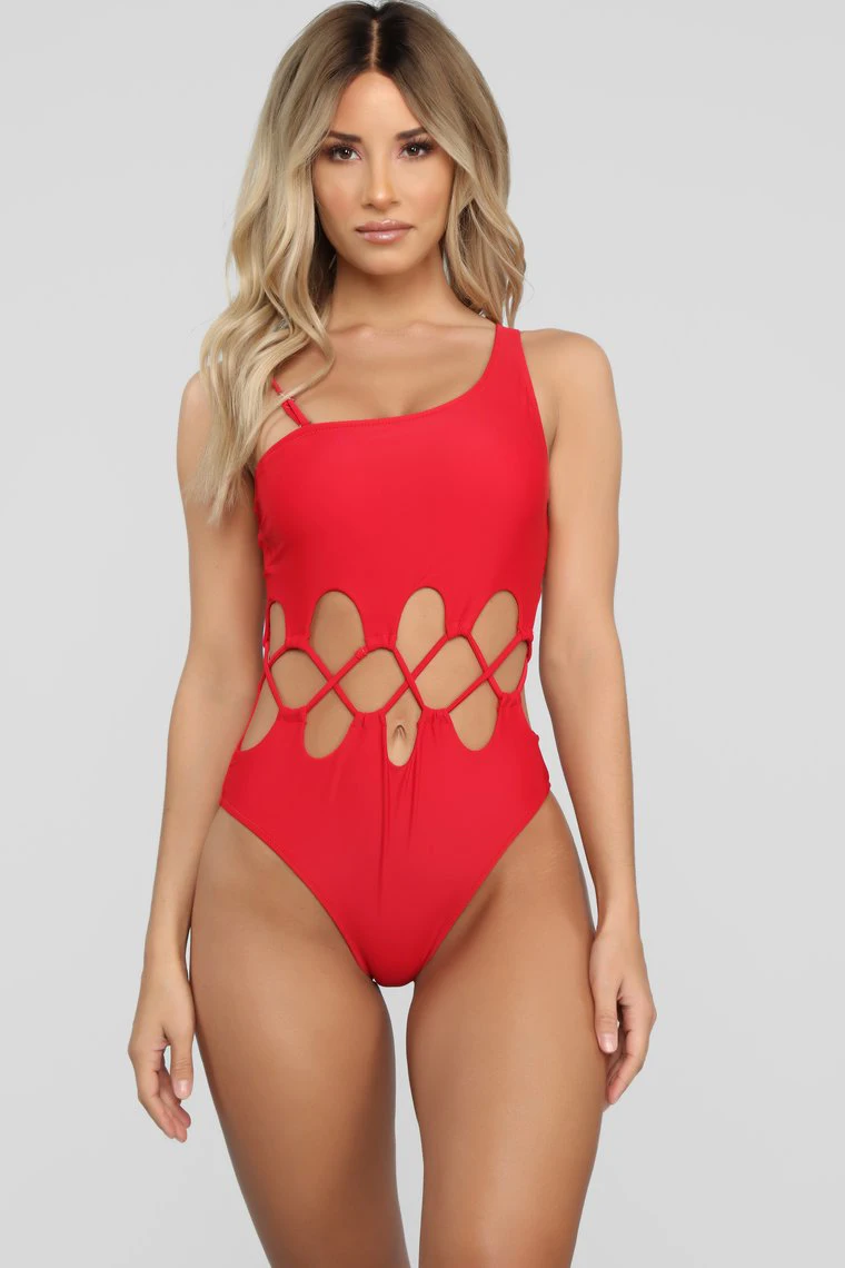 Пикантные открытые Однотонная одежда Купальники 2019 Новый Для женщин Одна деталь