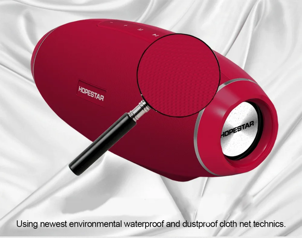 HOPESTAR H20 30 Вт мощность беспроводной портативный Bluetooth динамик регби Открытый бас эффект с микрофоном банк заряда для мобильного ТВ ПК