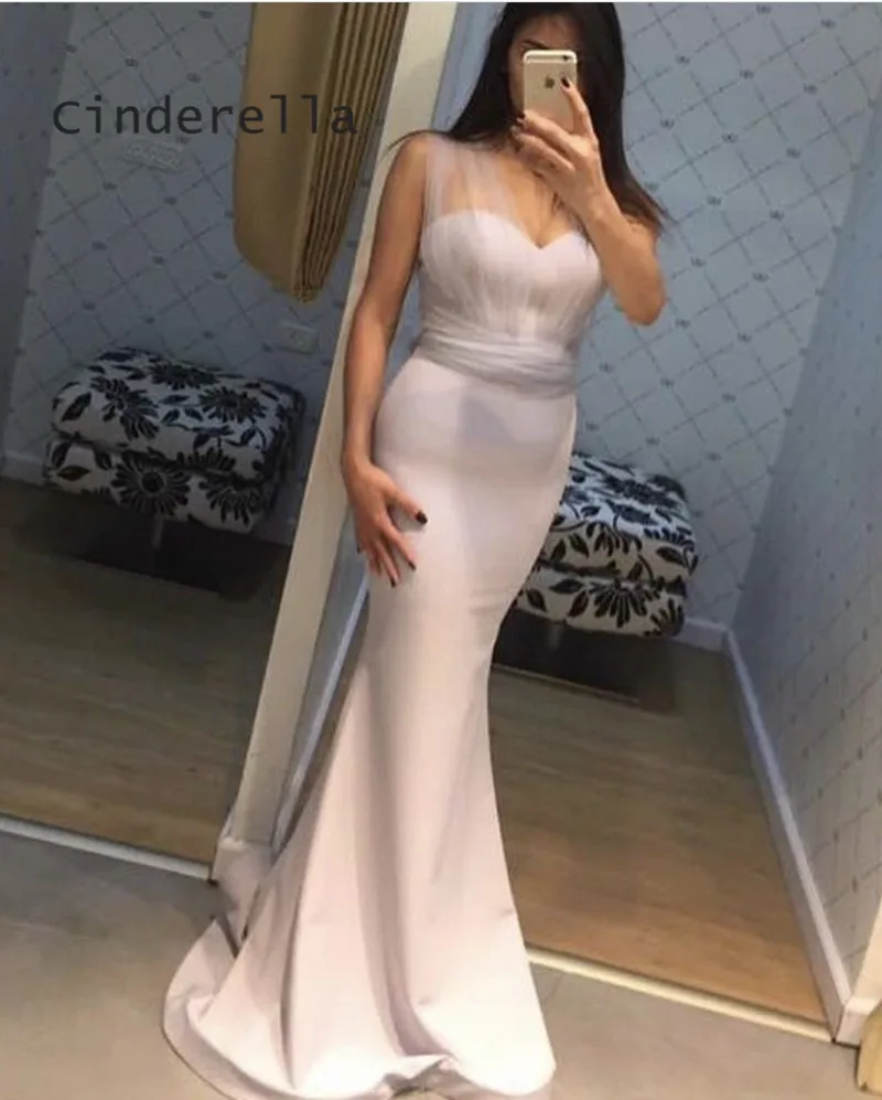 Платье женское атласное Плиссированное с V-образным вырезом без рукавов | Свадьбы