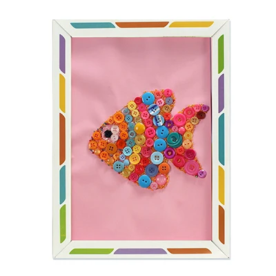 Goldfish A Новинка интерес детей игрушки резьбы стежка пуговицы игрушки ручной работы игра-головоломка для детей мелкой моторики координации игрушки - Цвет: Goldfish A