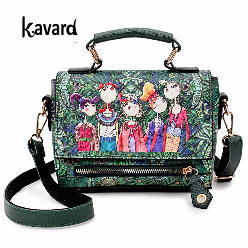 Kavard пляжная сумка с цветочным рисунком зеленые сумки через плечо для женщин