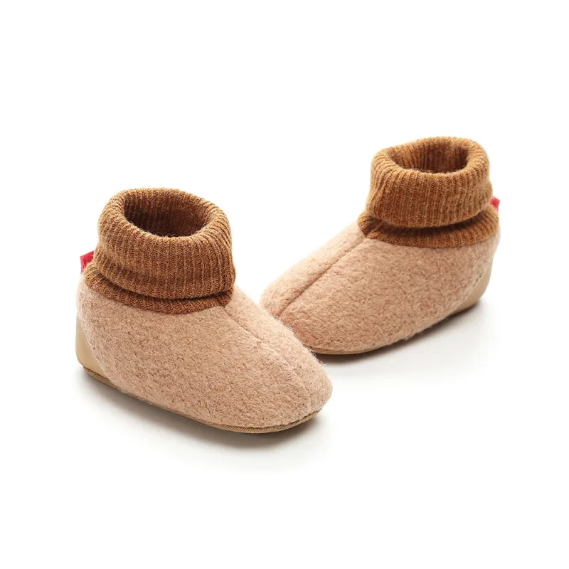

Autumn Winter Baby Boy Girl Cotton Casual Shoes First Walkers Newborn Cute Non-slip Soft Soled Walking Shoes