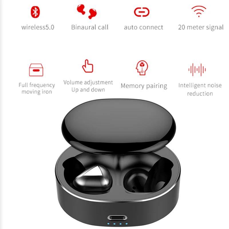 Беспроводные наушники TWS Наушники Hi Fi 6D стерео Bluetooth спортивные игровая гарнитура