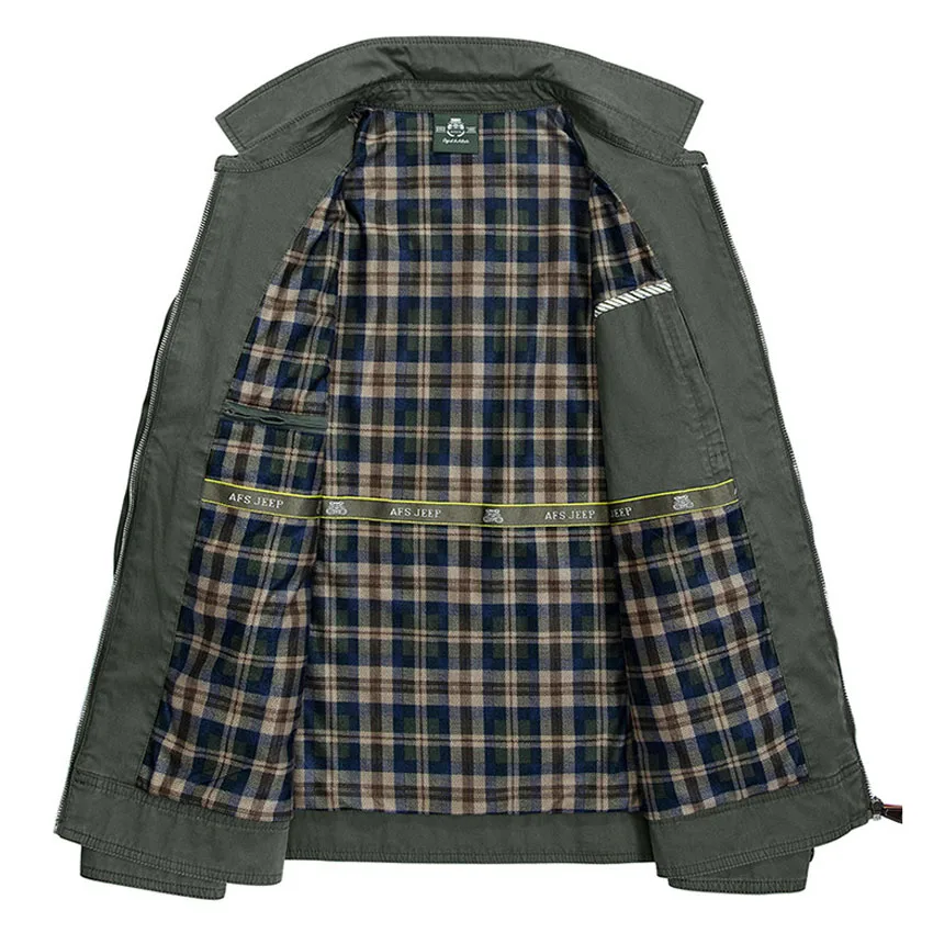 AFS JEEP мужские повседневные куртки из хлопка Промытые пальто армейская Военная
