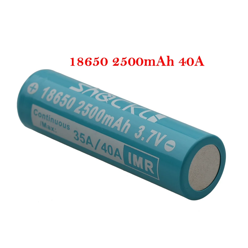 Shockli 18650 батарея 2500mAh 3 7 V литий ионная аккумуляторная литиевая 40A для фонарей