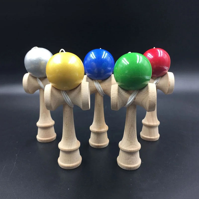D Random Color 1PC Детские игрушки Kendama 12 см, деревянные игрушки Kendama, умелые Игрушки Для Жонглирования, игрушки для снятия стресса, обучающая игрушка для взрослых и детей, Спорт на открытом воздухе - Цвет: D Random Color 1PC