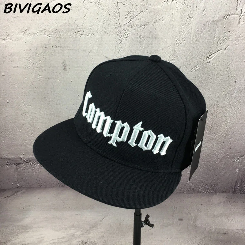 Кепка в стиле хип хоп для мужчин и женщин модная бейсболка с надписью Compton черная