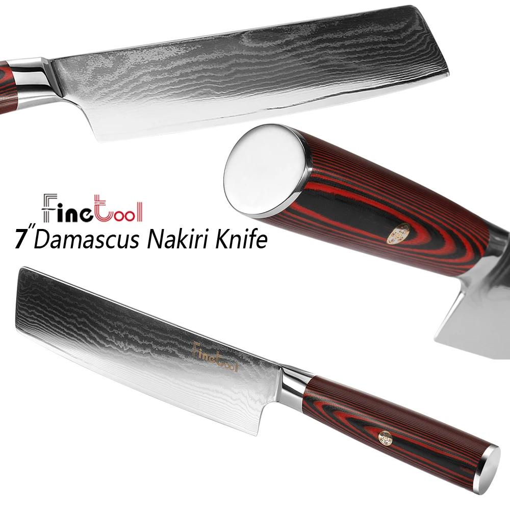 7 дюймов японский Дамасская сталь Nakiri нож для овощей шеф повара кухонный pakka с