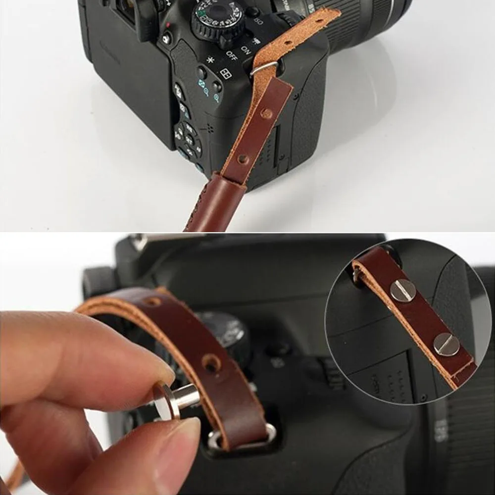 CAENBOO универсальный ремешок из натуральной кожи для камеры Canon Nikon Sony Fuji Leica