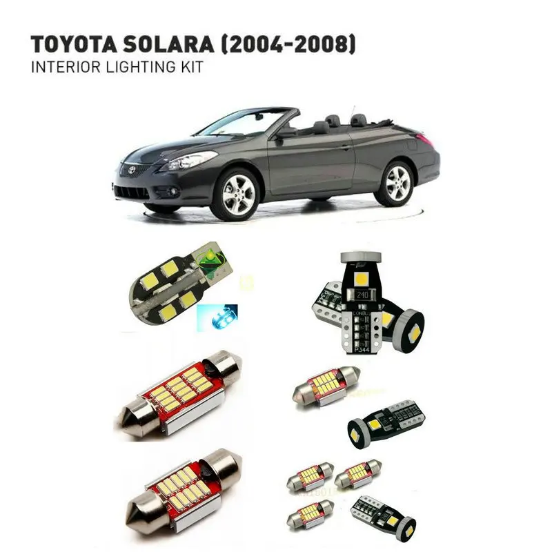 Светодиодные интерьерные лампы для Toyota solara 2004 2008 11 шт. светодиодные автомобилей