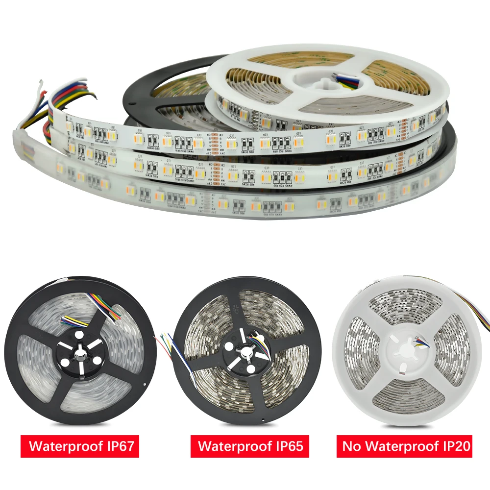 Новая гибкая светодиодная лента RGB + CCT SMD 5050 5 м 300 светодиодов 12 В постоянного тока
