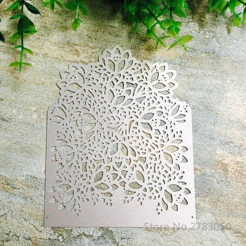 Конверт цветок/полый бант кружева металла резки штампы трафарет для