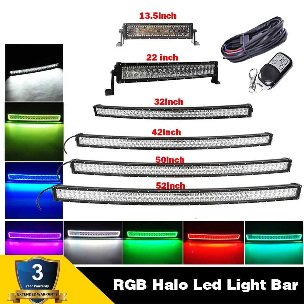 13 5 &quot22&quot 32 &quot42&quot 50 &quot52&quot прямой/изогнутый СВЕТОДИОДНЫЙ светильник RGB Halo