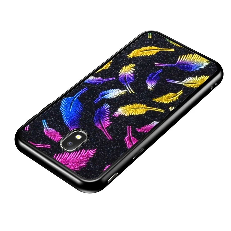 Dagudon перо чехол сверкающий с блестками для samsung Galaxy A5 A3 J3 J5 J7 2017 2016 2015 A8 A6 J4 J6 J2 2018