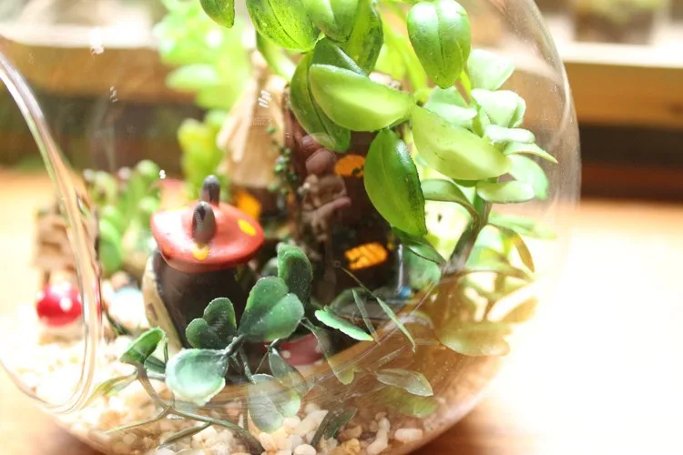 Diy Кукольный дом мини стеклянный шар кукольные домики модель ручной работы деревянный миниатюрный кукольный домик игрушка подарок на день рождения эльф племя B-010
