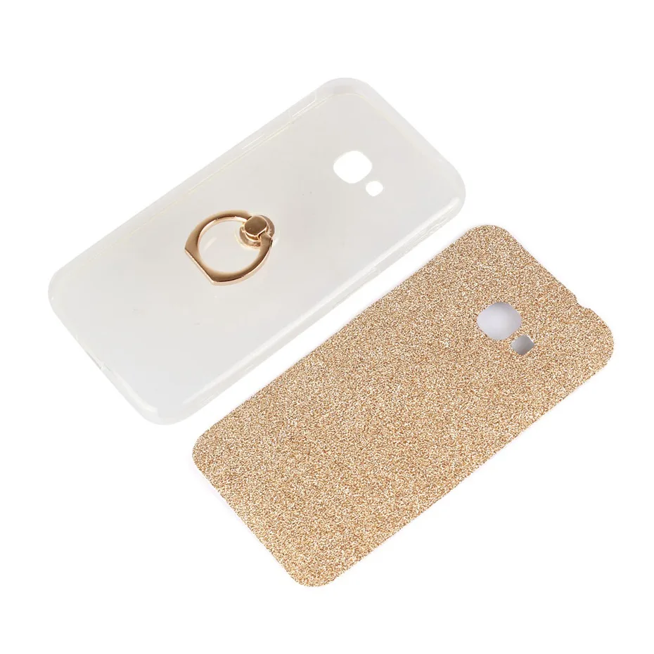 Чехол для samsung Galaxy Xcover4 мягкой ТПУ с палец кольцо стенд блеск крышка блестки
