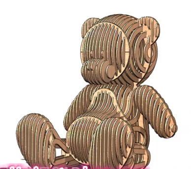 

Тедди медведь DWG CAD Рисование файл для лазерной резки cnc