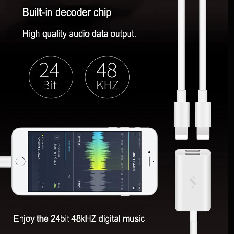 Allvcover 2 в 1 8pin Женский наушников кабель адаптер для iPhone X 8 Аудио зарядки Lightning Dual