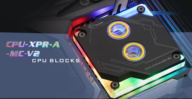 Bykski cpu водный блок для INTEL LGA1150 1151 1155 1156 2011 2066X99 I7 RGB светильник с поддержкой 5 в 3PIN GND коннектор к материнской плате