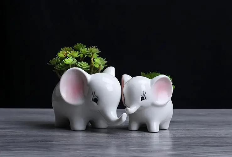 Милые с героями мультфильмов животными слоном в форме Керамика сочный кактус