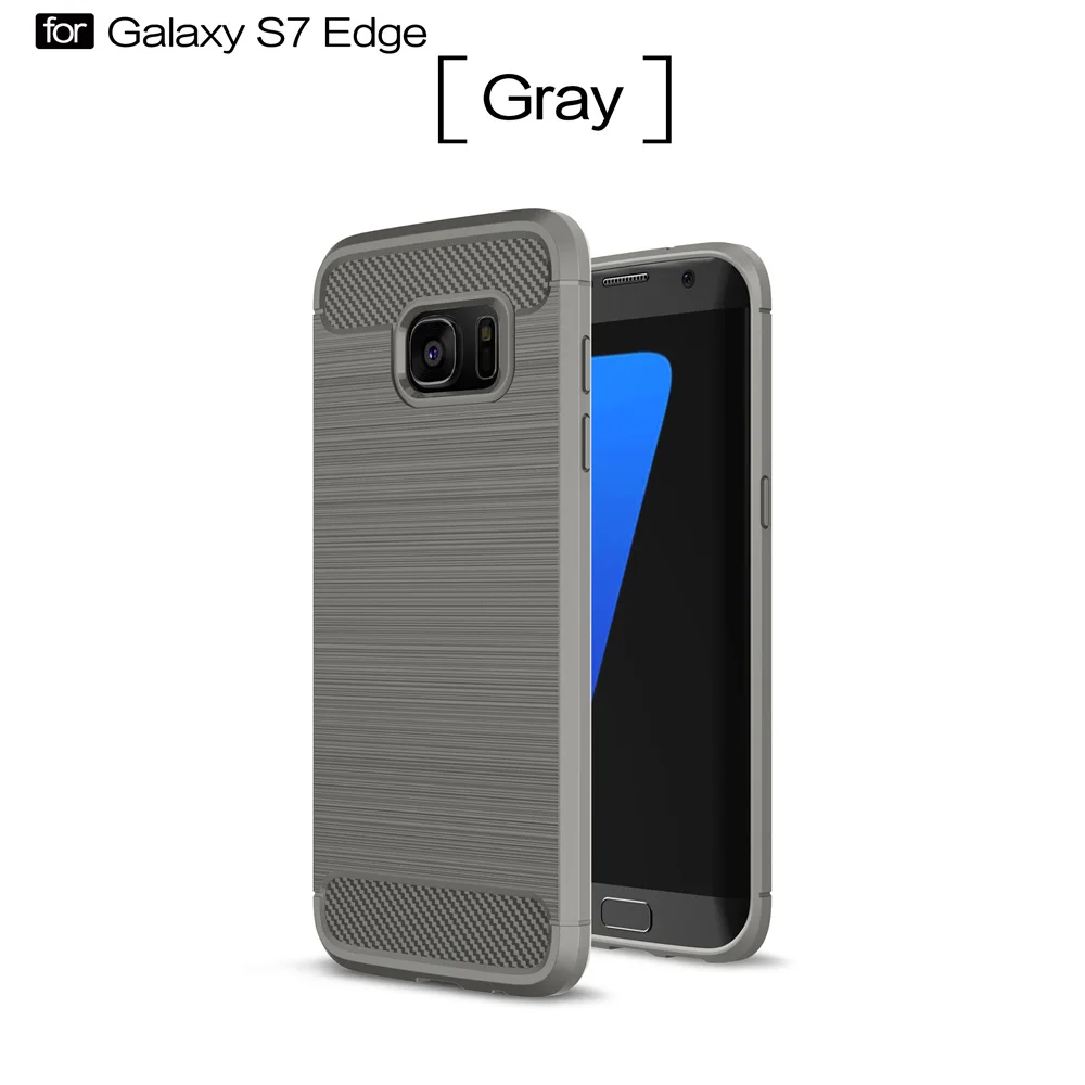 Чехол для Samsung S7 EDGE роскошная Тонкая Броня из углеродного волокна мягкий чехол