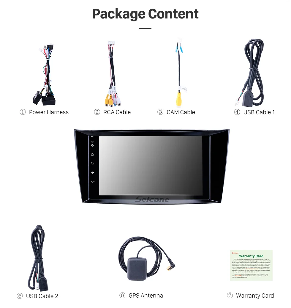 Seicane Android 8,1 Автомобильный gps мультимедийный плеер gps для 2001 2002-2010 Mercedes Benz E-Class W211/CLS W219/CLK W209/g-класс W463