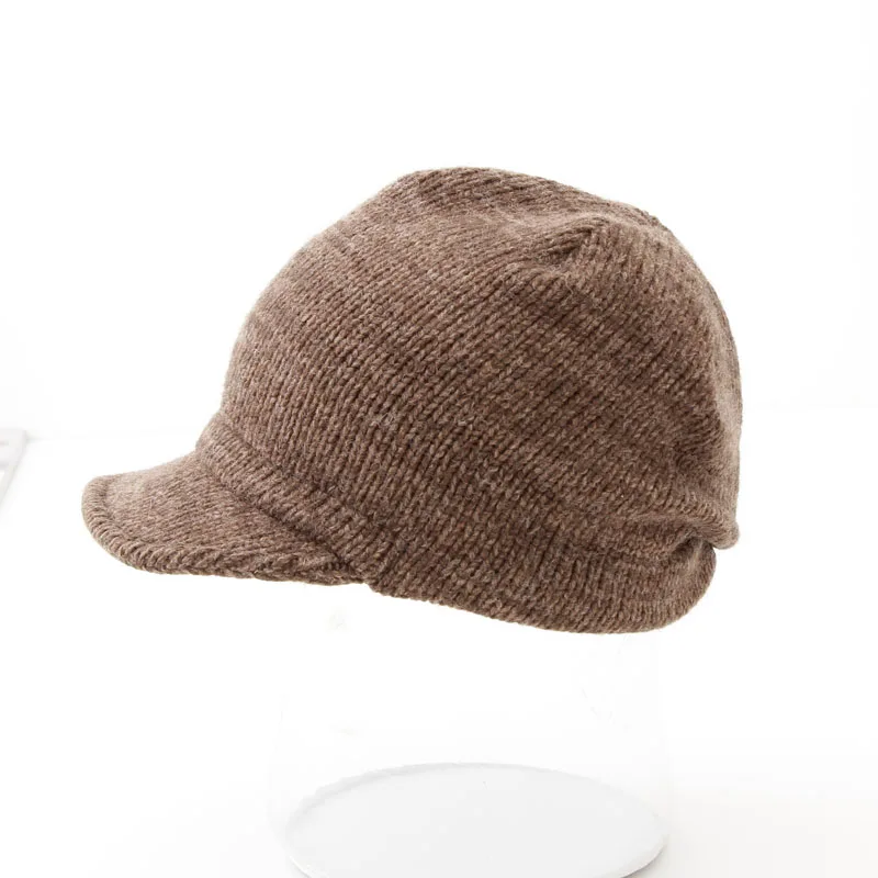 

Free shipping High Quality Vistor Hats Girl knitted Beanies Wool Bonnet soft Warm short brim Fedoras wizard Hip hop Newsboy caps