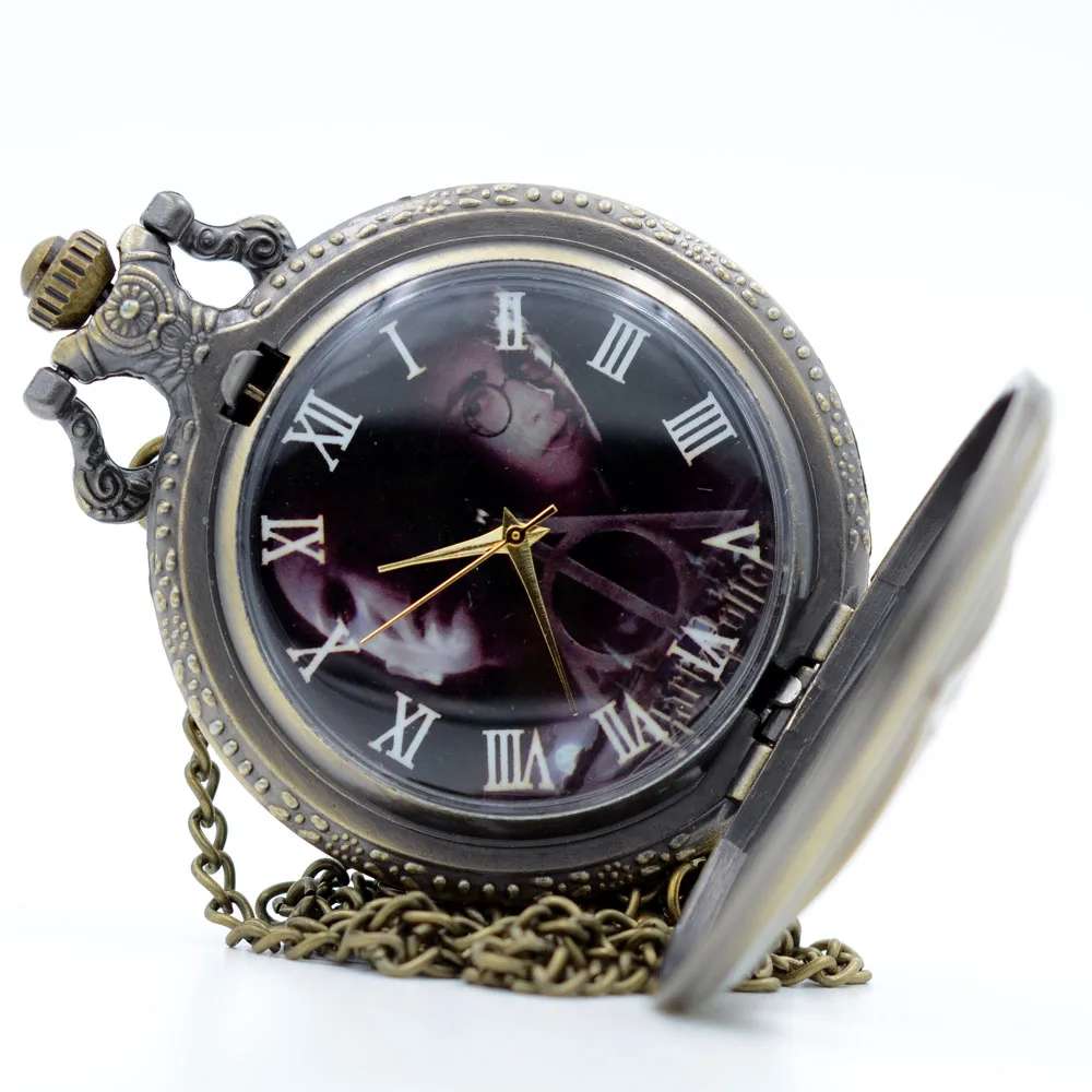 Бронзовые карманные кварцевые часы с изображением Гарри Поттера и Deathly halloes Dail