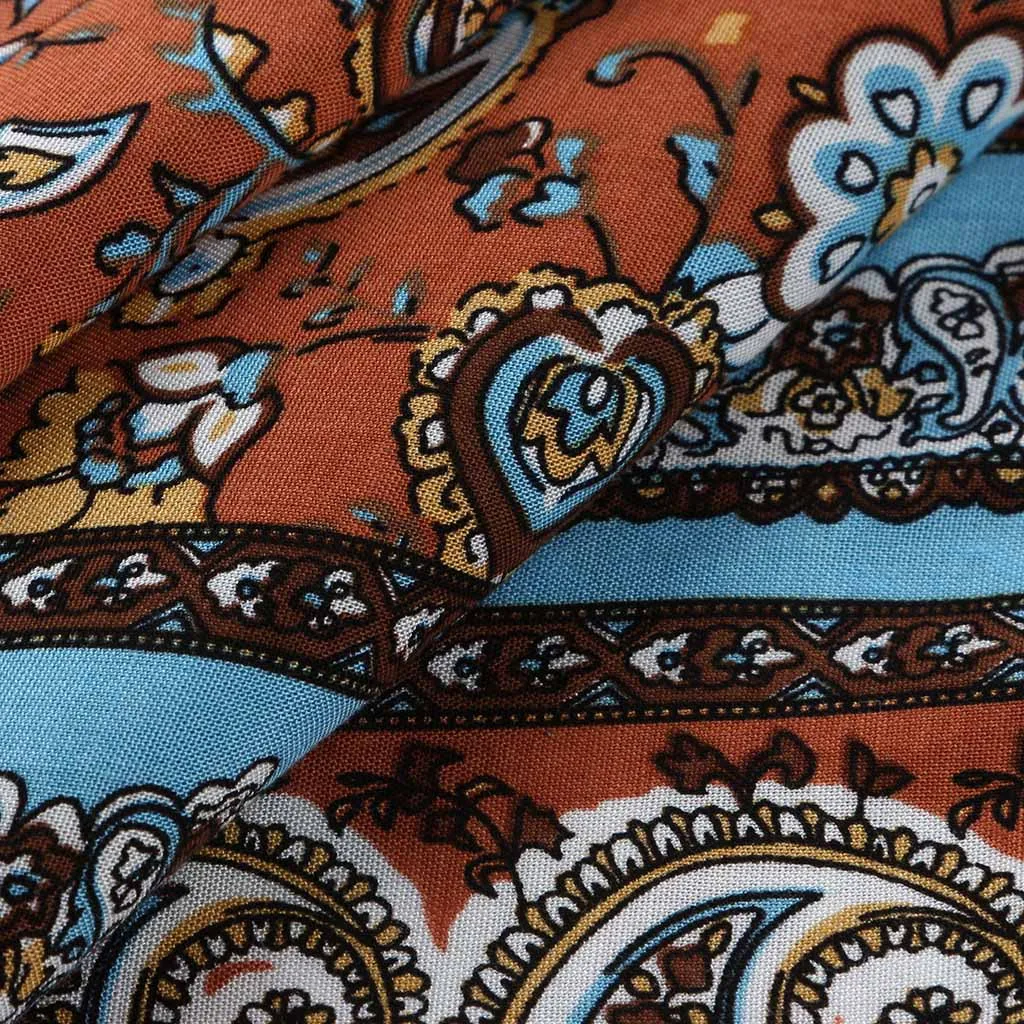 Женский Летний принт с коротким рукавом v-образным вырезом повседневный