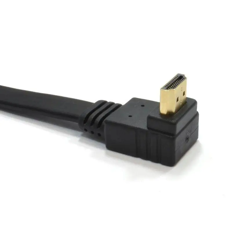 Правый угол 270 на плоской подошве Удлинительный кабель HDMI штекер муфтовый