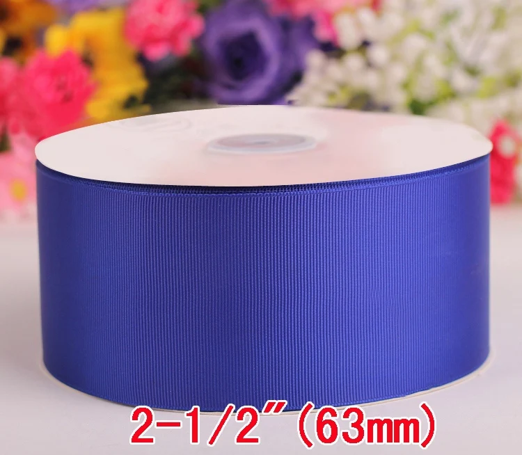 Ленты грогрен однотонные 2-1/2 дюйма (63 мм) для декорирования свадеб, дома и создания одежды самостоятельно оптом 100 ярдов