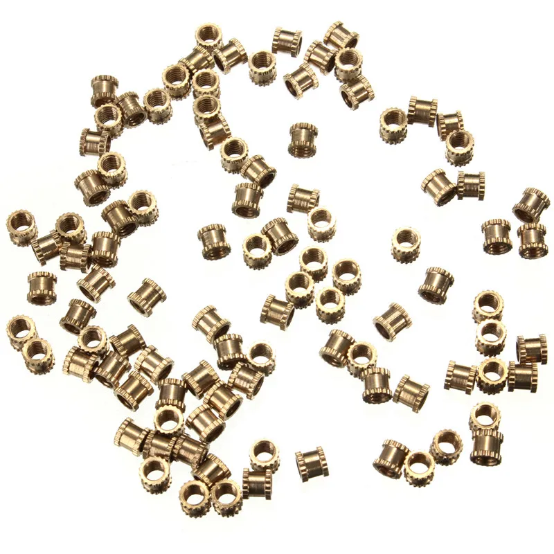 Латунные гайки м3 4 мм метрические резьбовые круглые|threaded nut|brass knurl nuts m3brass |