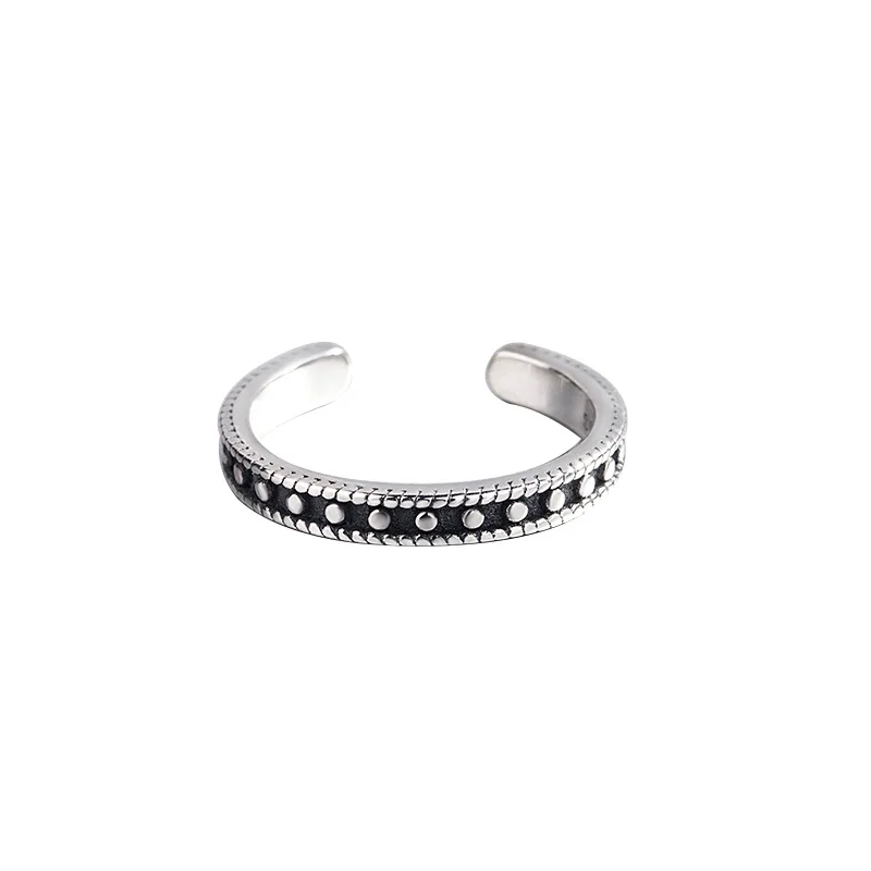 Богемные винтажные серебряные бусины 925 Пробы Кольца для женщин Bijoux подарок женский регулируемый размер кольца на палец Anillos