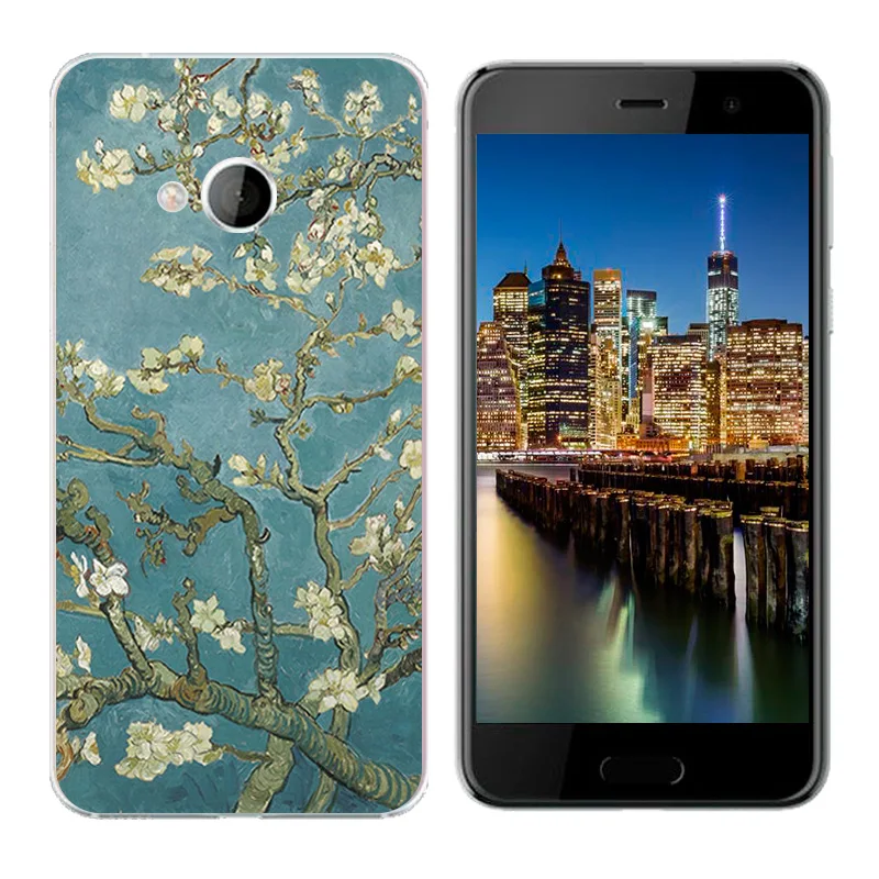 Phone Cases for HTC U Play Case Cat Landscape Printing Back Cover Fundas Soft Silicone TPU Ultra Thin Covers Alpine |