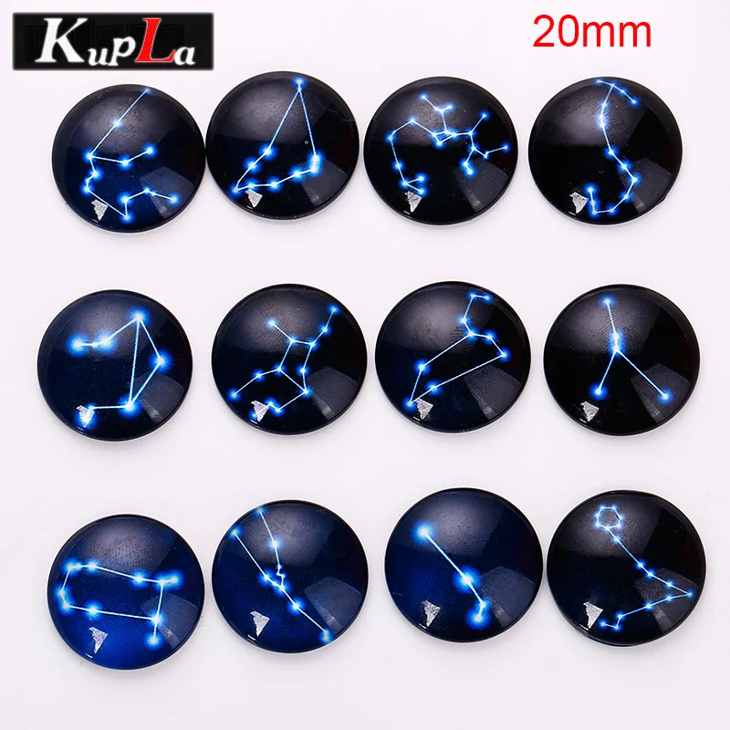 Стеклянный круглый Кабошоны с созвездием кабошоны настройки сделай сам