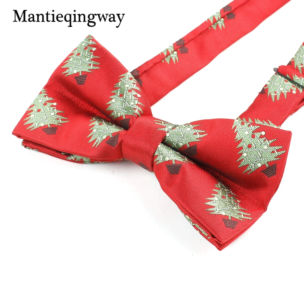 Бренд mantieqingway, мужской галстук-бабочка, мужской галстук-бабочка из полиэстера, для свадьбы, для жениха, тонкий Рождественский галстук-бабочка, Санта Клаус, лось, галстук-бабочка