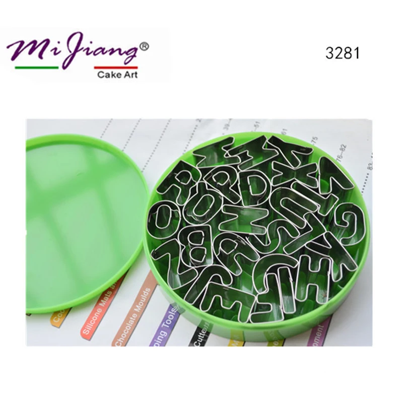 

Stainless Steel Metal Fondant Cutter Alphabet letter cake molds Sugar Paste Cookie Cutters Biscuit Cake Decorating Tools 3281