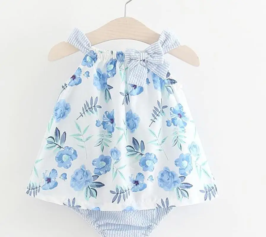 Коллекция 2019 года Одежда для новорожденных девочек платье без рукавов + трусы