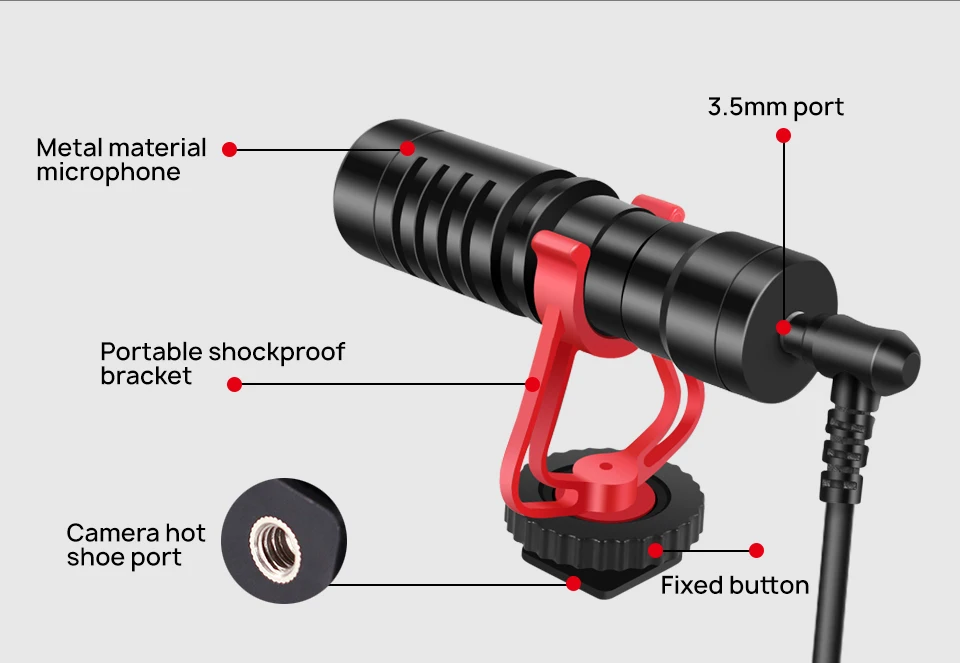 Видео микрофон для DSLR камеры смартфон микрофон рекордер для DJI OSMO карманный мобильный 2 Gimbal