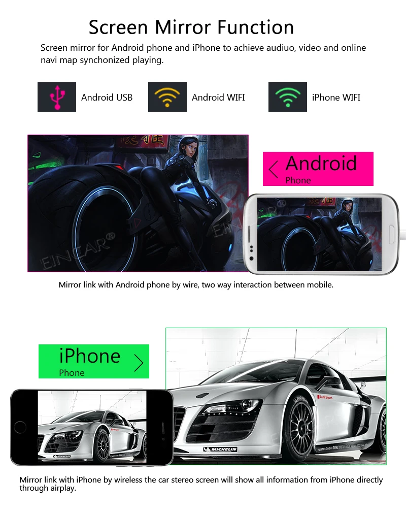 Сенсорный экран Встроенный WiFi Bluetooth AM/FM/RDS поддержка 3g/4G DVR dab Eincar Авто Android 8 1 2 Гб ram +