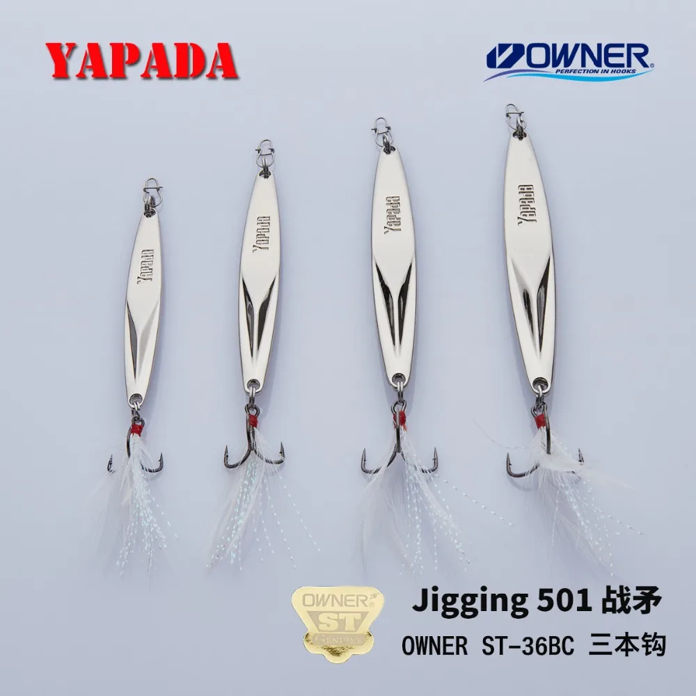 YAPADA Jigging 501 усиленный тройной крючок WarSpear + перо 20 г/91 мм 25 г/98 приманки для ловли