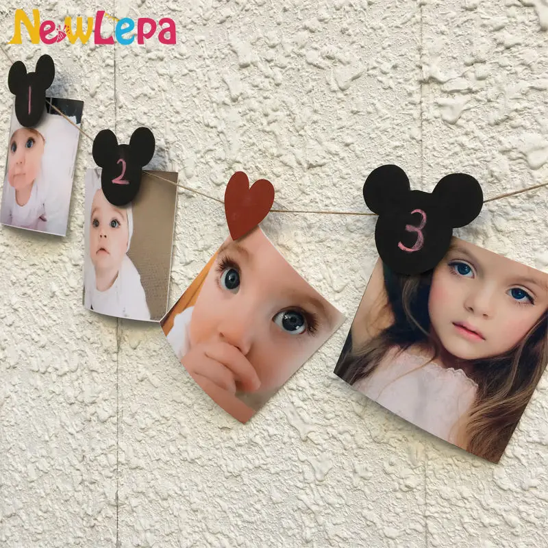 2016DIY деревянные зажимы с Микки и Минни дизайн фотозажимы реквизит для фото баннер
