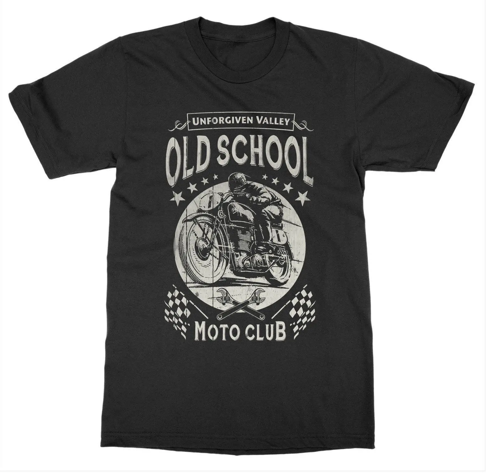 

Tee Shirt for Men Old School Moto Club T-Shirt Ride or Die Vintage Motorcycle Gear Race Biker Wingcustom Tee Shirts