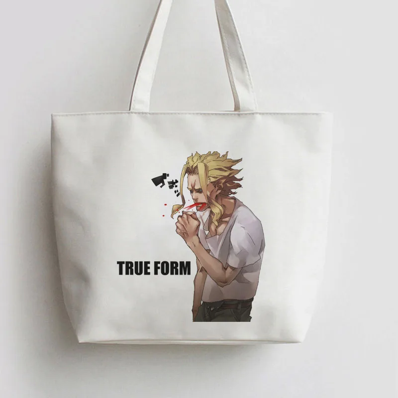 My Hero academic All Might One для всех японских аниме Холщовая Сумка покупок Мультяшные сумки