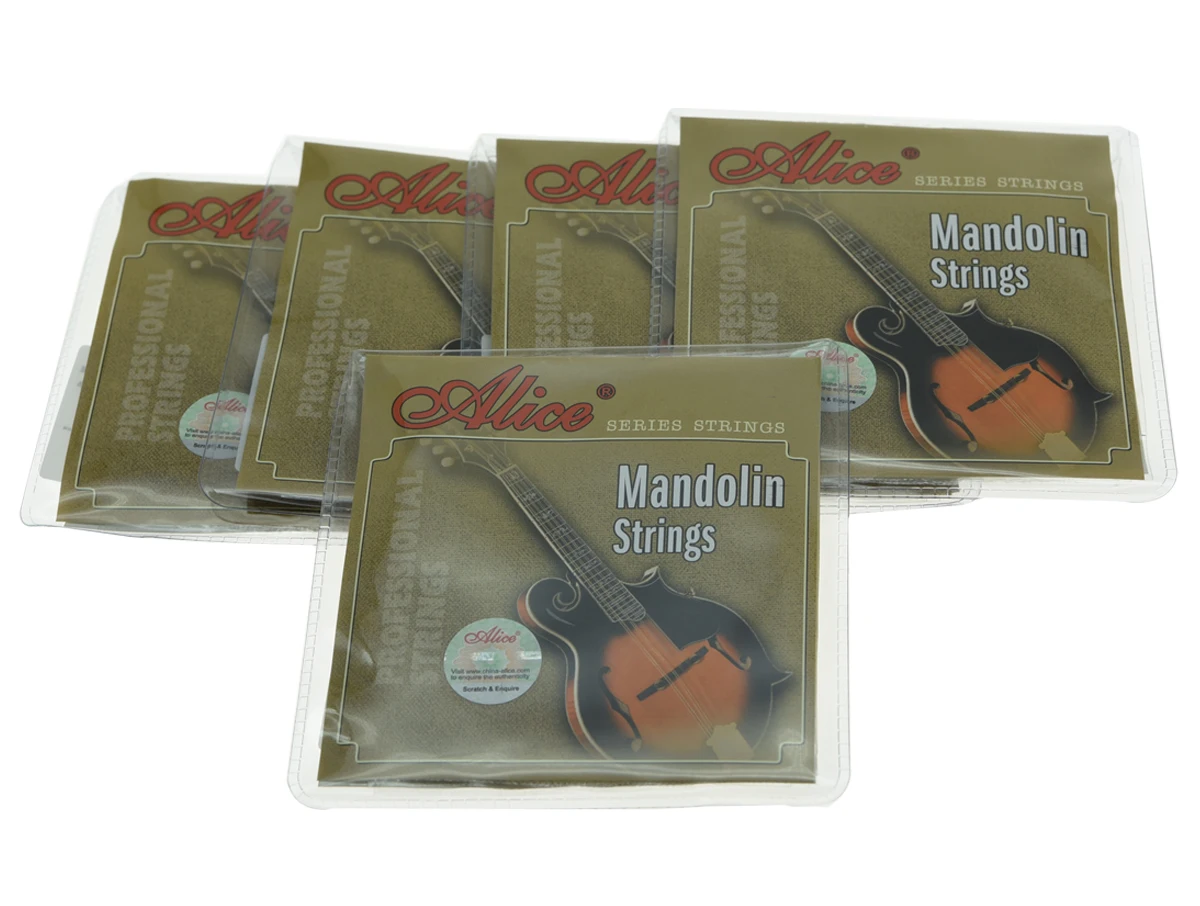 

5 Sets Alice Brand Plated Steel Mandolin Strings Coated Copper Alloy Wound String